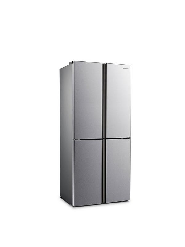 Fridgemaster MQ79394ES 80cm Cross Door, American Fridge Freezer - Silver - Image 2